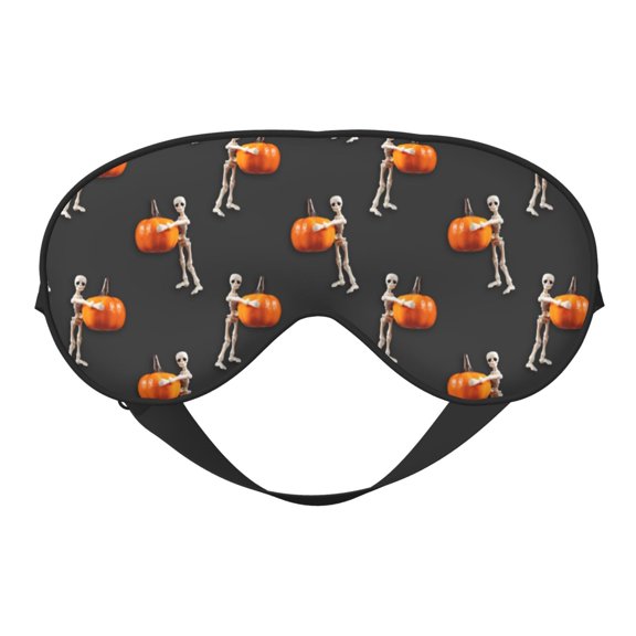 Eye Sleep Mask for Women Men - Halloween Funny Skull Pumpkin Adjustable Soft Buckle Travel Eye Masks for Sleep Mask Blackout, Sleeping Mask for Women Men, Funny Blindfolds for Party Games