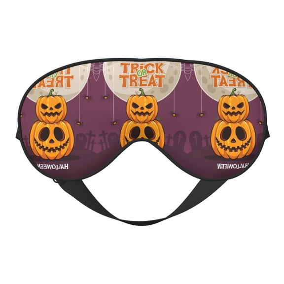 Eye Sleep Mask for Women Men - Halloween Pumpkin Trick or Treat Adjustable Soft Buckle Travel Eye Masks for Sleep Mask Blackout, Sleeping Mask for Women Men, Funny Blindfolds for Party Games