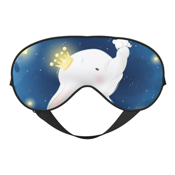 Eye Sleep Mask for Women Men - Moon Cute Elephant Little Bunny Adjustable Soft Buckle Travel Eye Masks for Sleep Mask Blackout, Sleeping Mask for Women Men, Funny Blindfolds for Party Games