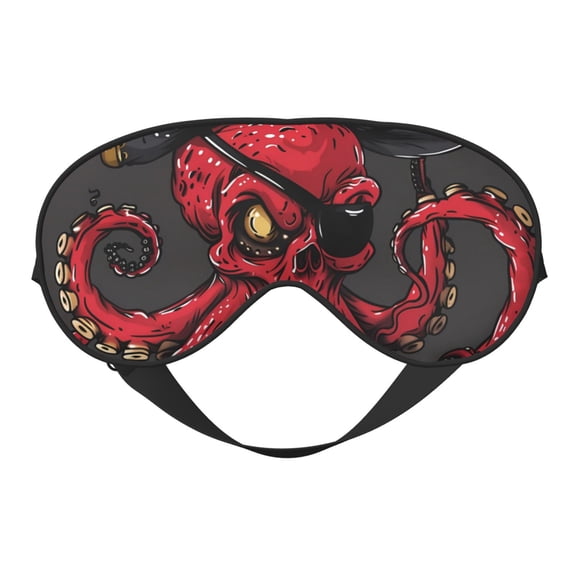 Eye Sleep Mask for Women Men - Octopus Pirate Illustration Adjustable Soft Buckle Travel Eye Masks for Sleep Mask Blackout, Sleeping Mask for Women Men, Funny Blindfolds for Party Games