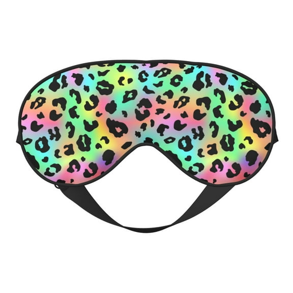 Eye Sleep Mask for Women Men - Trendy rainbow Leopard cool Adjustable Soft Buckle Travel Eye Masks for Sleep Mask Blackout, Sleeping Mask for Women Men, Funny Blindfolds for Party Games