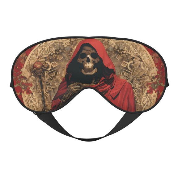 Eye Sleep Mask for Women Men - Vintage Rose Scepter Skull Adjustable Soft Buckle Travel Eye Masks for Sleep Mask Blackout, Sleeping Mask for Women Men, Funny Blindfolds for Party Games