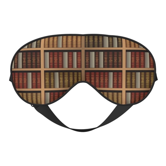 Eye Sleep Mask for Women Men - bright bookcase bookshelf print Adjustable Soft Buckle Travel Eye Masks for Sleep Mask Blackout, Sleeping Mask for Women Men, Funny Blindfolds for Party Games