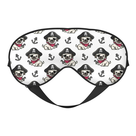Eye Sleep Mask for Women Men - cute dog anchor pirate funny Adjustable Soft Buckle Travel Eye Masks for Sleep Mask Blackout, Sleeping Mask for Women Men, Funny Blindfolds for Party Games