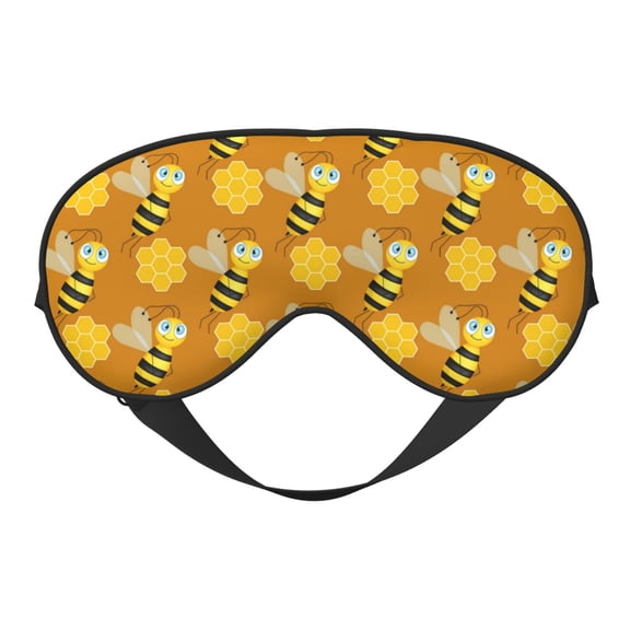 Eye Sleep Mask for Women Men - funny bees honeycombs yellow Adjustable Soft Buckle Travel Eye Masks for Sleep Mask Blackout, Sleeping Mask for Women Men, Funny Blindfolds for Party Games