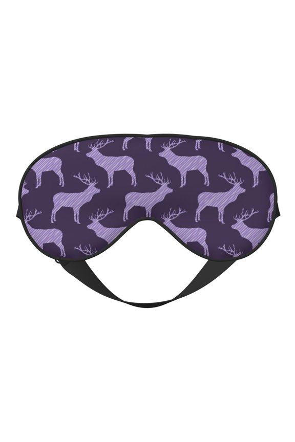 Eye Sleep Mask for Women Men - moose deer purple Zebra stripes Adjustable Soft Buckle Travel Eye Masks for Sleep Mask Blackout, Sleeping Mask for Women Men, Funny Blindfolds for Party Games