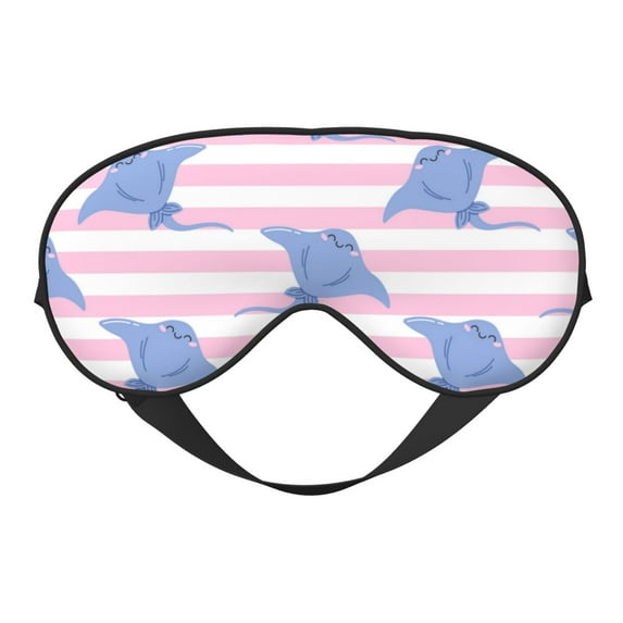Eye Sleep Mask for Women Men - stingray pink stripes cute Adjustable Soft Buckle Travel Eye Masks for Sleep Mask Blackout, Sleeping Mask for Women Men, Funny Blindfolds for Party Games