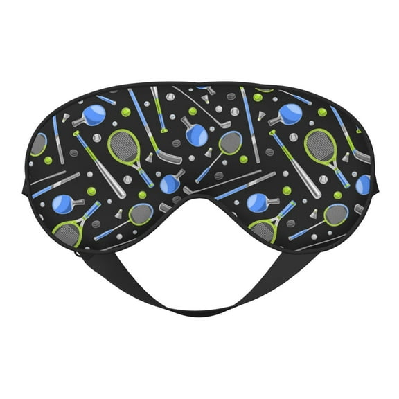 Eye Sleep Mask for Women Men - tennis rackets hockey sticks Adjustable Soft Buckle Travel Eye Masks for Sleep Mask Blackout, Sleeping Mask for Women Men, Funny Blindfolds for Party Games