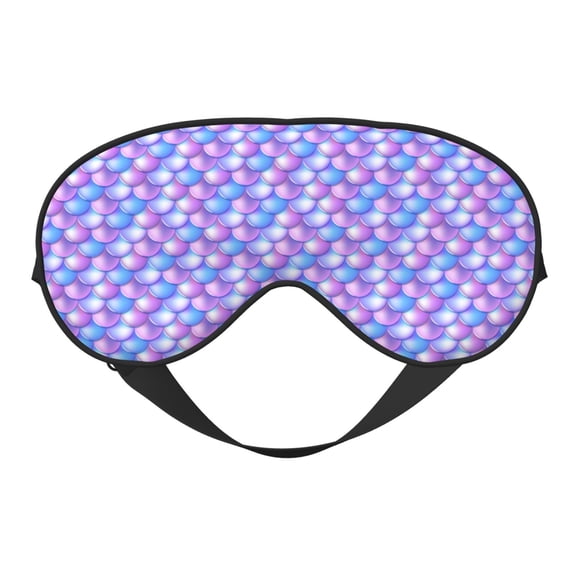 Eye Sleep Mask for Women Men - violet purple Fish scale Adjustable Soft Buckle Travel Eye Masks for Sleep Mask Blackout, Sleeping Mask for Women Men, Funny Blindfolds for Party Games