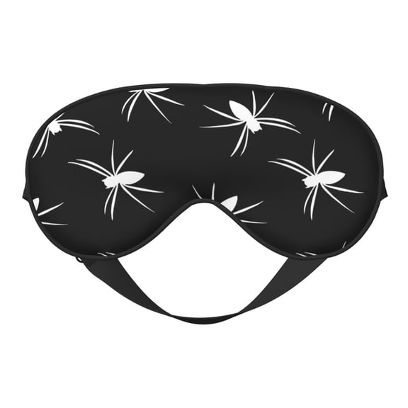 Eye Sleep Mask for Women Men - white spider doodle black Adjustable Soft Buckle Travel Eye Masks for Sleep Mask Blackout, Sleeping Mask for Women Men, Funny Blindfolds for Party Games