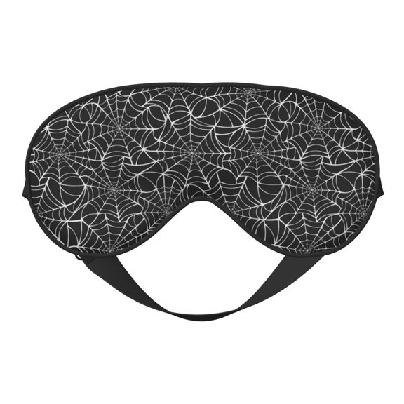 Eye Sleep Mask for Women Men - white spider web cobweb black Adjustable Soft Buckle Travel Eye Masks for Sleep Mask Blackout, Sleeping Mask for Women Men, Funny Blindfolds for Party Games