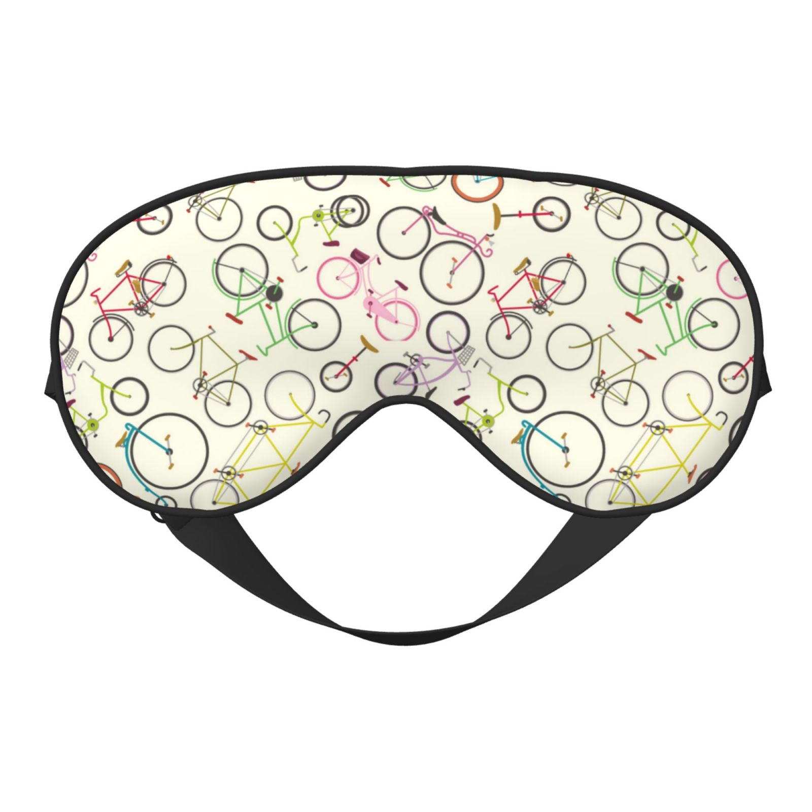 Eye Sleep Mask for Women Men, Bike Cheerful Pattern Soft Travel Eye