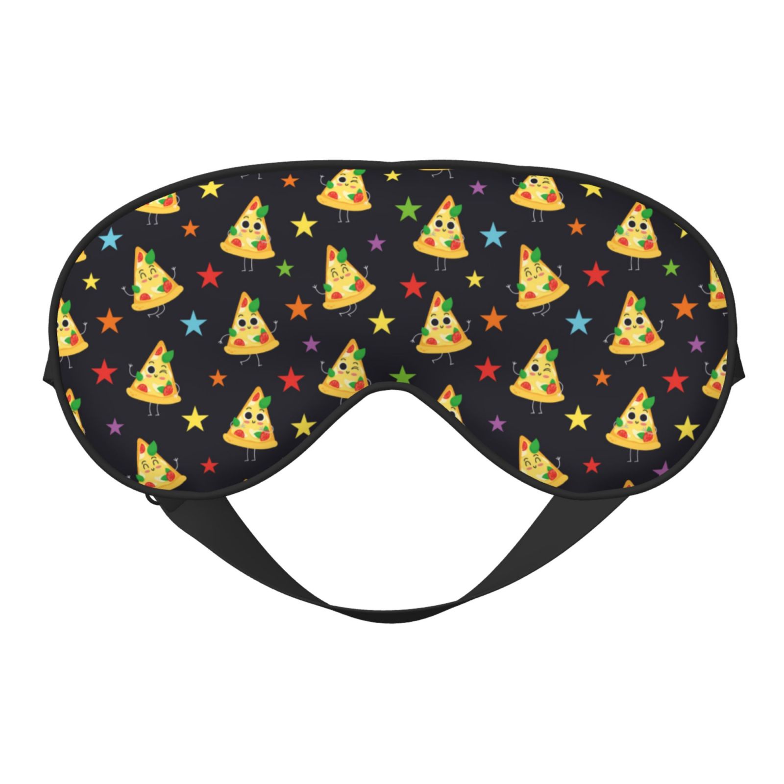 Eye Sleep Mask for Women Men, Cute Pizza Starry Sky Soft Travel Eye