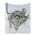 thumbnail image 1 of Eye Soft Flannel Fleece Throw Blanket, Mechanical Design of an Eye Complex Machinery with Engineering and Technology Theme, Cozy Plush for Indoor and Outdoor Use, 50" x 60", Multicolor, by Ambesonne, 1 of 5