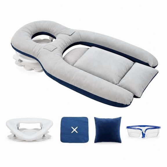 Eye Surgery Recovery Pillow, 5-Point Support Face Down Prone Position Pillow for Vitrectomy & Retinal Detachment Post-Op, Adjustable Height 4-5.9in, 35.4x17.7in