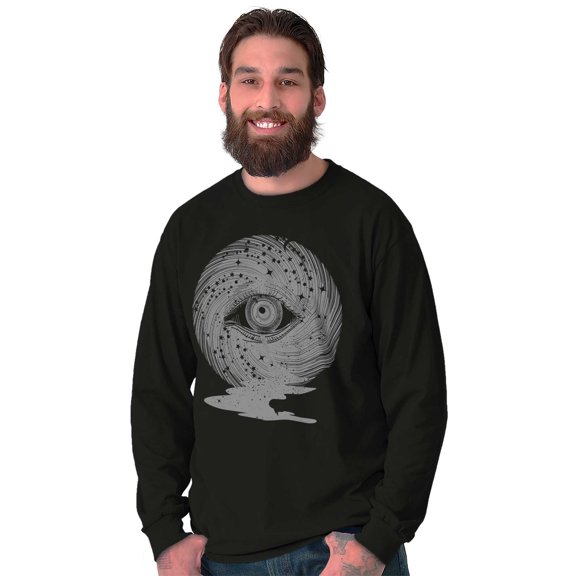 Eye Symbolic Celestial Spiritual Long Sleeve TShirt Men Women Brisco Brands S