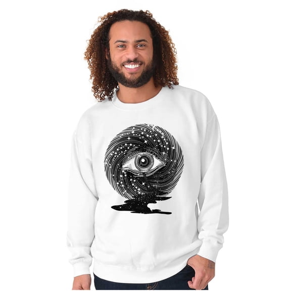 Eye Symbolic Celestial Spiritual Unisex Plus Fleece Graphic Sweatshirt Brisco Brands 3X
