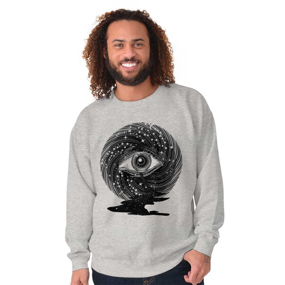Eye Symbolic Celestial Spiritual Unisex Plus Fleece Graphic Sweatshirt Brisco Brands 3X