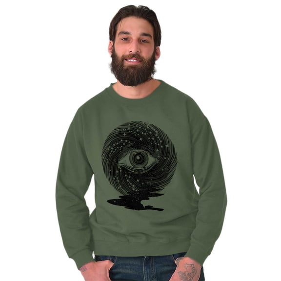 Eye Symbolic Celestial Spiritual Unisex Plus Fleece Graphic Sweatshirt Brisco Brands 3X