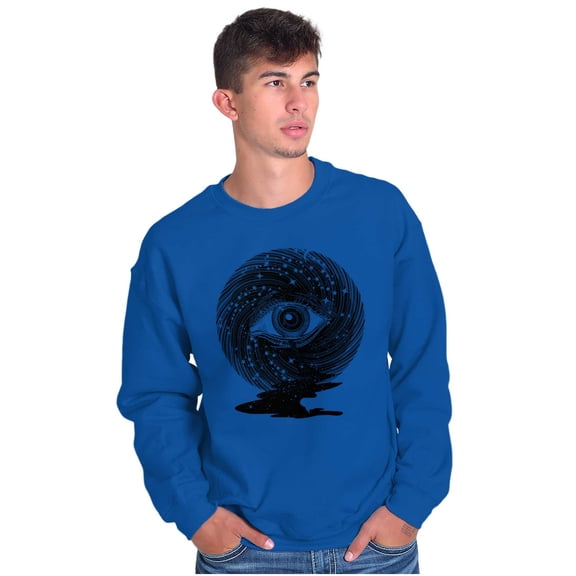 Eye Symbolic Celestial Spiritual Unisex Plus Fleece Graphic Sweatshirt Brisco Brands 3X