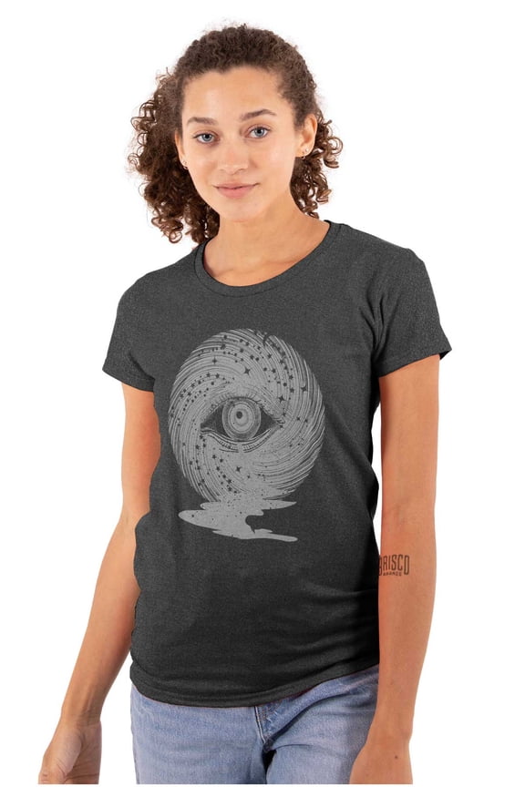 Eye Symbolic Celestial Spiritual Womens Fitted Plus Size Graphic Tee Brisco Brands 2X