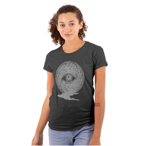 Eye Symbolic Celestial Spiritual Womens Slim Fit Graphic Tee Brisco Brands L