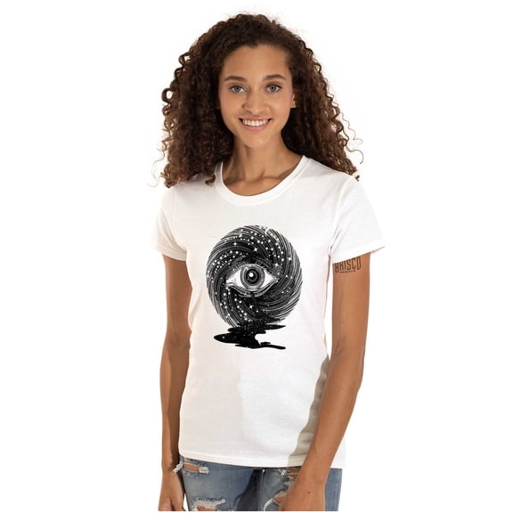 Eye Symbolic Celestial Spiritual Womens Slim Fit Graphic Tee Brisco Brands L