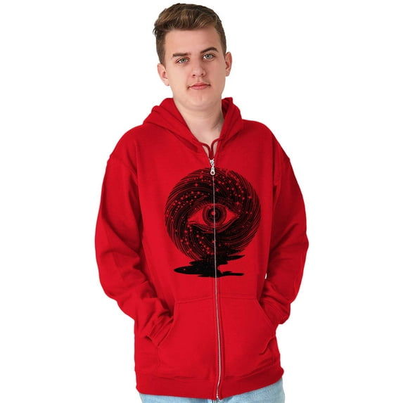 Eye Symbolic Celestial Spiritual Zip Up Hoodie Men's Women's Brisco Brands S