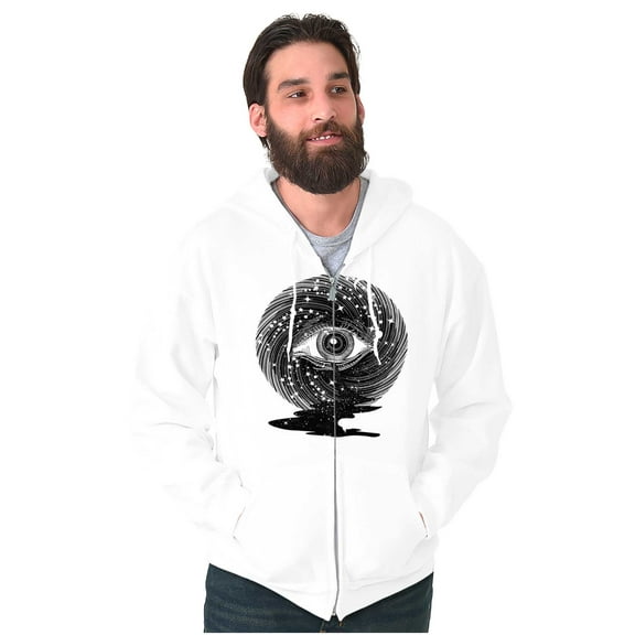Eye Symbolic Celestial Spiritual Zip Up Hoodie Men's Women's Brisco Brands X