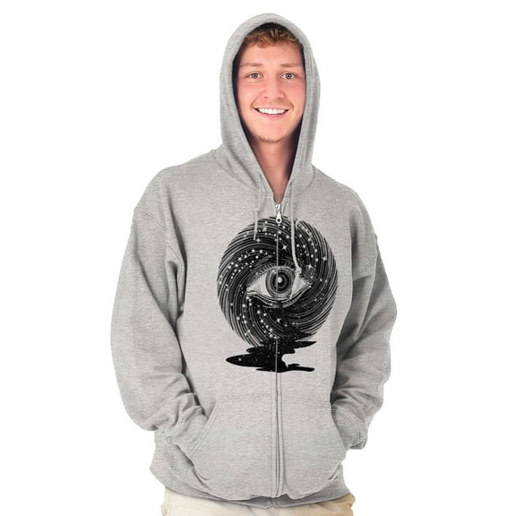 Eye Symbolic Celestial Spiritual Zip Up Hoodie Men's Women's Brisco Brands X