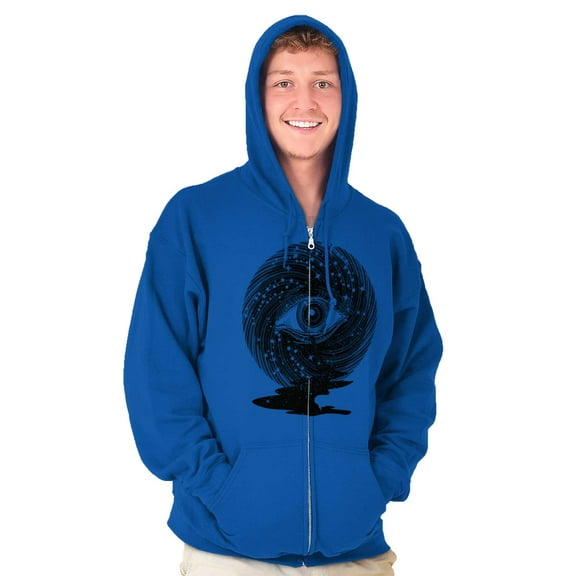 Eye Symbolic Celestial Spiritual Zip Up Hoodie Men's Women's Brisco Brands X