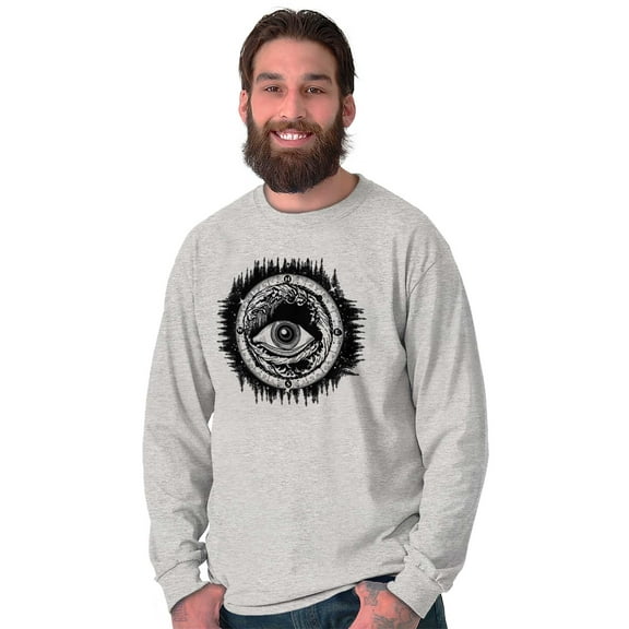 Eye Symbolic Spiritual Compass Plus Size Long Sleeve Graphic Tee Shirt Brisco Brands 3X