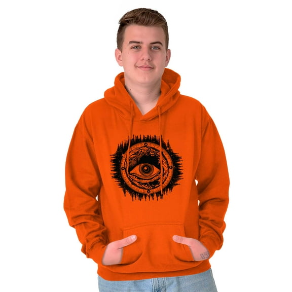 Eye Symbolic Spiritual Compass Unisex Plus Fleece Graphic Hoodie Brisco Brands 2X