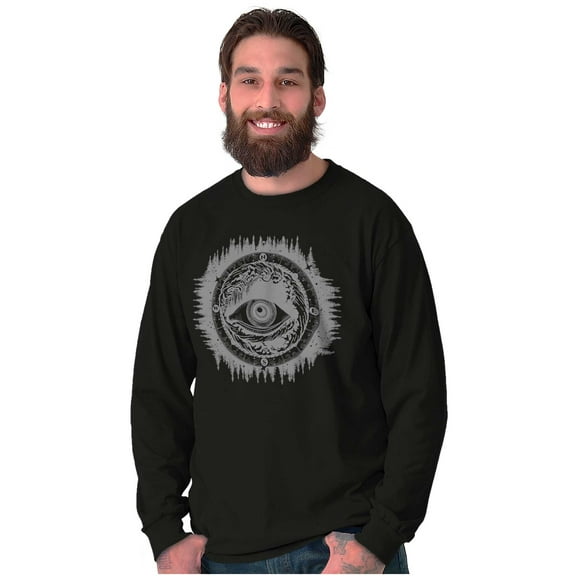 Eye Symbolic Spiritual Compass Plus Size Long Sleeve Graphic Tee Shirt Brisco Brands 2X