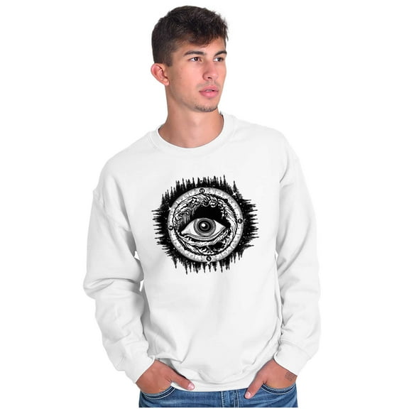 Eye Symbolic Spiritual Compass Unisex Plus Fleece Graphic Sweatshirt Brisco Brands 3X