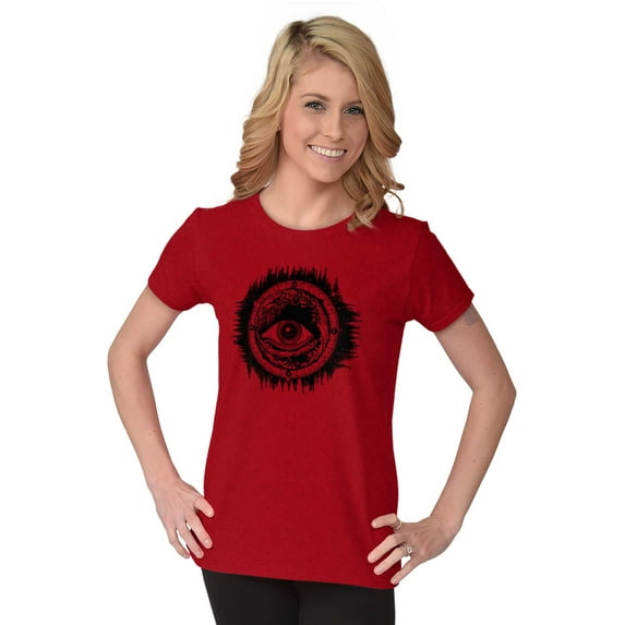 Eye Symbolic Spiritual Compass Womens Slim Fit Graphic Tee Brisco Brands X