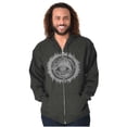 thumbnail image 1 of Eye Symbolic Spiritual Compass Zip Up Hoodie Men's Women's Brisco Brands 4X, 1 of 6