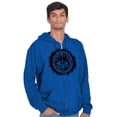 thumbnail image 1 of Eye Symbolic Spiritual Compass Zip Up Hoodie Men's Women's Brisco Brands L, 1 of 6