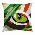 thumbnail image 1 of Eye Throw Pillow Cushion Cover, Wild Feline Cat Tiger Eye Behind Bushes Abstract Nature Dangerous Predator Vibrant Art, Decorative Square Accent Pillow Case, 18 X 18 Inches, Multicolor, by Ambesonne, 1 of 2