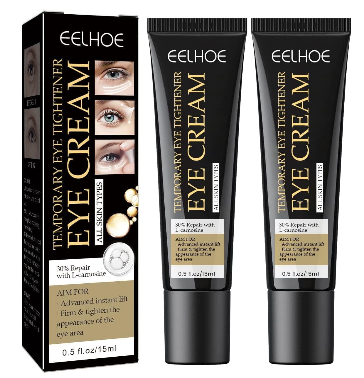 Eye Tightener Cream for Under Eye Bags Instant Eye Puffiness Reducer