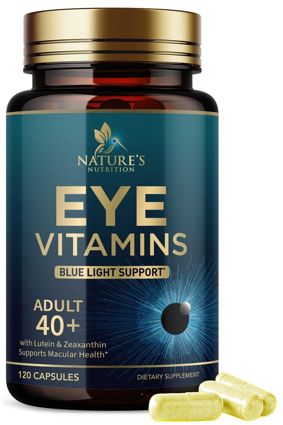 Eye Vitamins Supplements - 3x Strength Eye Health Vitamin with Lutein and Zeaxanthin - Vision Macular Health & Dry Eyes Support With Zinc, Vitamins C E & Minerals, Bottled in USA - 120 Capsules