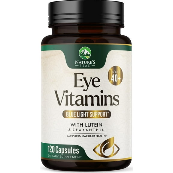 Eye Vitamins & Mineral Supplement - Contains Zinc, Copper, Lutein, & Zeaxanthin, Supports Dry Eye Strain, Vision Health for Adults, Non-GMO, Vegan Eye Care Pills & Minerals Supplements - 120 Capsules