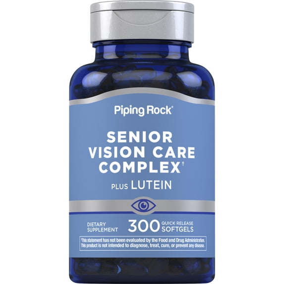 Eye Vitamins Lutein and Zeaxanthin | 300 Softgels | Senior Vision Care | by Piping Rock