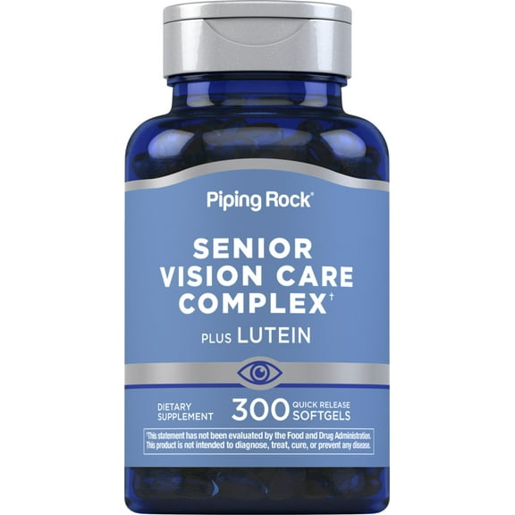 Eye Vitamins Lutein and Zeaxanthin | 300 Capsules | Senior Vision Care | by Piping Rock