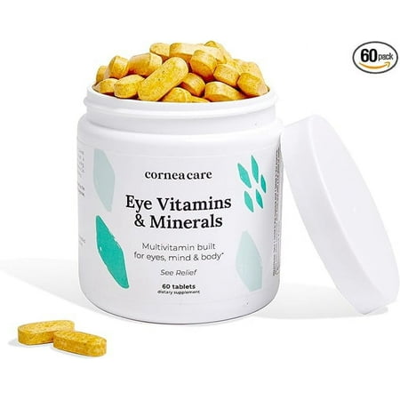Eye Vitamins and Minerals - Multivitamin | Eye Vitamins for Vision | Eye Health Vitamins | Dry Eye Supplements | Eye Health Supplements | Vision Vitamins for Eyes | 60 Tablets