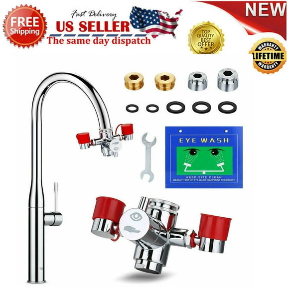 Eye Wash Unit Faucet Mounted Emergency Eyewash Stations for Sink Attachment