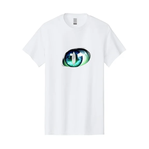 Eye-With-Green-Pupil Mens Graphic Tee, 100% Cotton, Casual Summer Wear