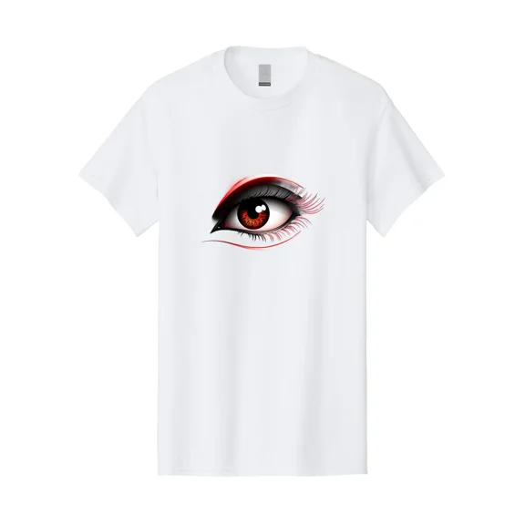 Eye-With-Red-Iris Mens Graphic Tee, 100% Cotton, Casual Summer Wear