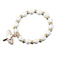 thumbnail image 1 of Eye-catching Catholic Bracelets Angel Cross Rosary Beads Bracelet Pendant Jewelry Decoration Lucky Gift for Girl Women, 1 of 7