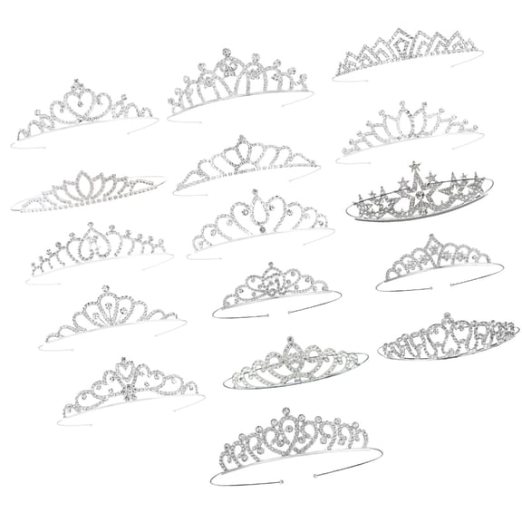 Eye-catching Crown Headbands Elegant Crystal Birthday Headwear for Girls